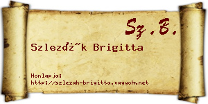 Szlezák Brigitta névjegykártya