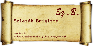 Szlezák Brigitta névjegykártya